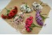 Silk artificial flowers & pip berry on WIRE, Small - Pack of 12